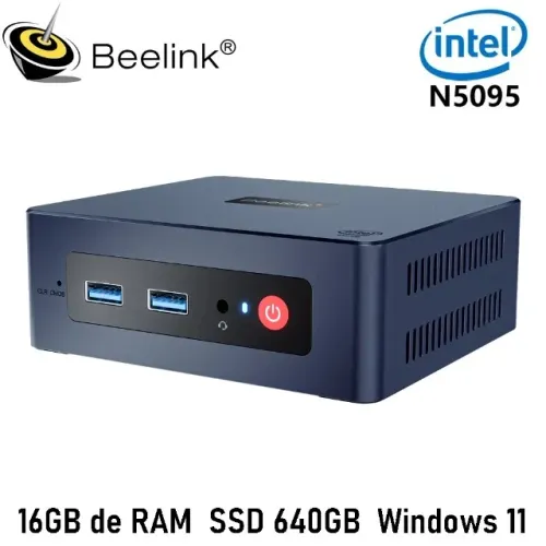 Mini PC CPU Quad Core 16GB DDR4 SSD 640GB e Windows 11
