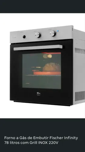 Forno a gás de embutir
