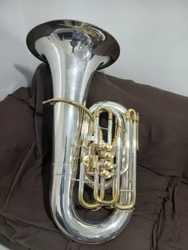 Tuba 5/4 Hs Musical Tb1E Mib IMPERDIVEL 4 PISTOS 1 ROTOR INSTRUMENTO FANTÁSTICO 