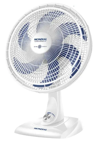 Ventilador de Mesa Mondial VSP-40-W Super Power 40CM Branco 110V