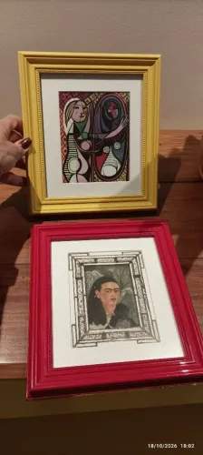 Dupla de quadros (reproduções) Frida e Pablo