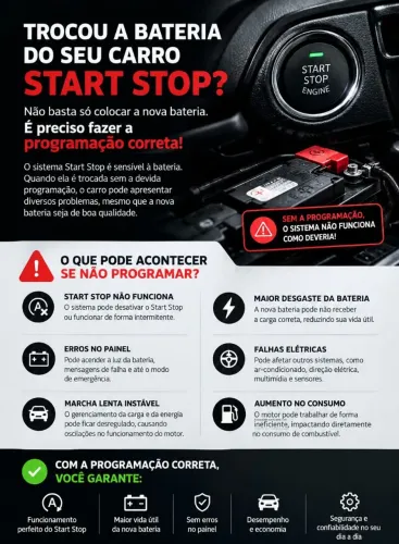 Configuração bateria start stop.