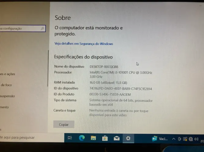 Micro Dell Optiplex 3080 I3 10G 16 Memoria HD MVME 512