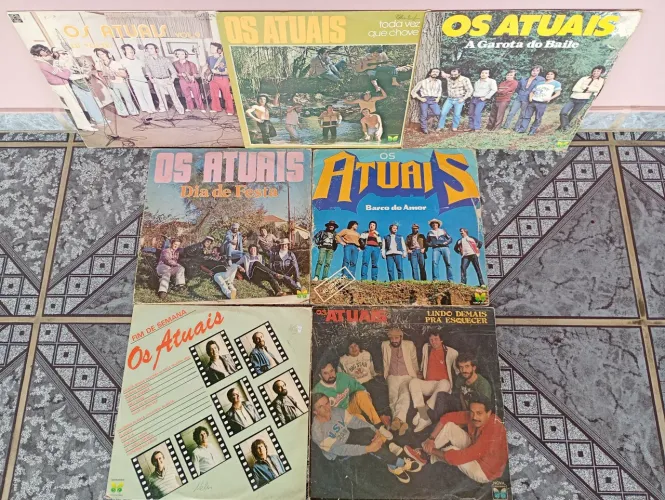 LPs - Os Atuais - lote com 07 discos de vinil - bandinha
