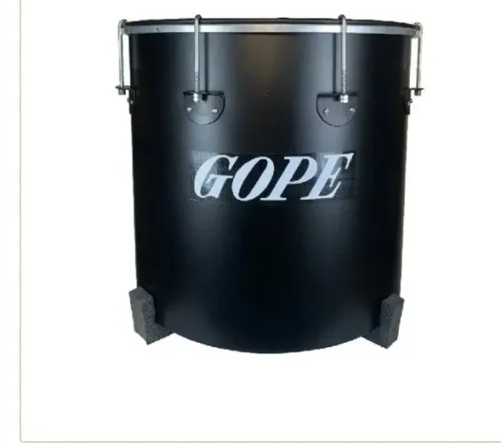 SURDO DE MÃO GOPE PRETO 45CMX14" PELE NAPA