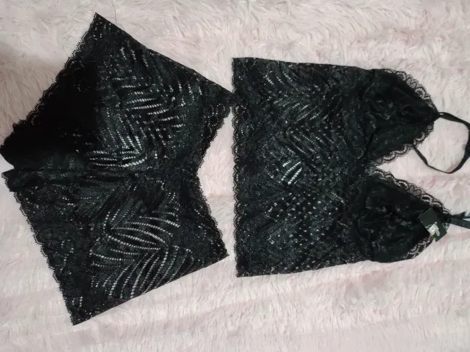 Conjunto de lingerie sem bojo Tam P