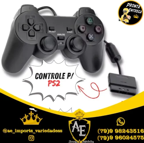 Controle para ps2 com fio 