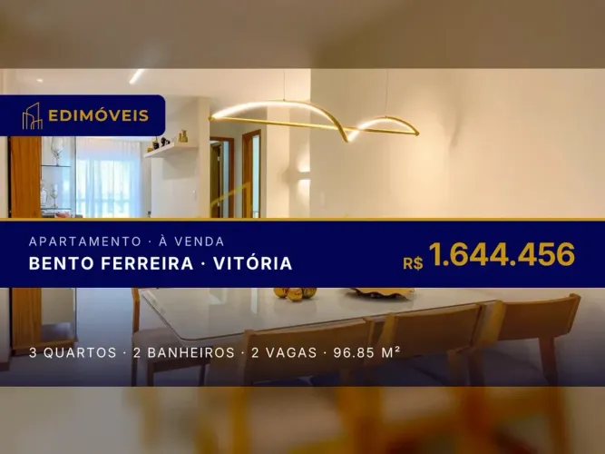 Bento Ferreira: apartamento de 3 quartos com acabamentos de alto padrão!