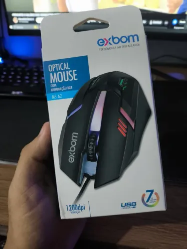 Mouse Led RGB cabo USB - 1200 DPI (?Entrega em Taubaté)