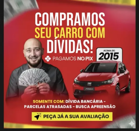 NÃO ENTREGUE SEU CARRO PARA O BANCO! COMPRAMOS VEÍCULOS FINANCIADOS