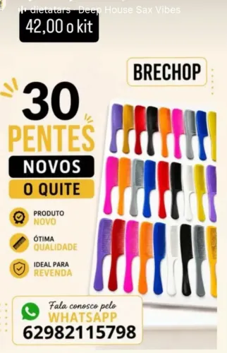 Lote 30 pentes de cabelo produto novos  