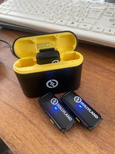 Sistema Microfone Lapela Sem Fio Hollyland LARK M1 DUO Para 2 Pessoas