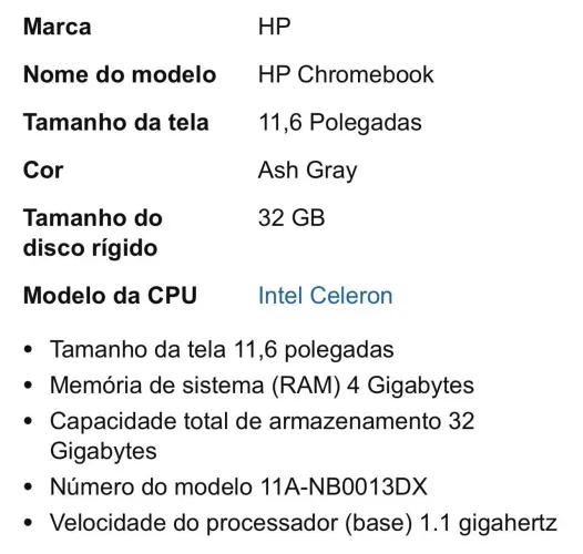 Notebook,  HP Chromebook 11A-NB0013DX