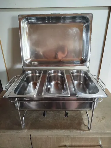 Rechoud inox 3 cubas