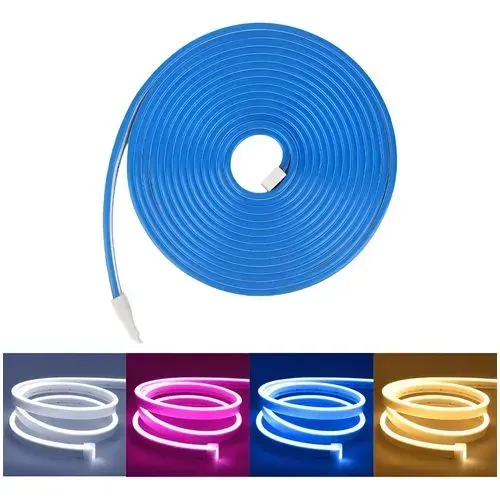 Combo 2 Fitas de Led Mangueira Azul Neon 5 metros 12V