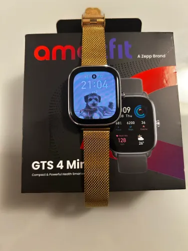 Relógio Amazfit GTS 4 Mini perfeito estado com caixa e películas extra