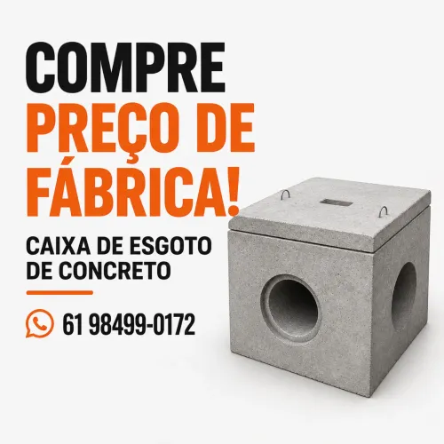 Caixa de esgoto de concreto