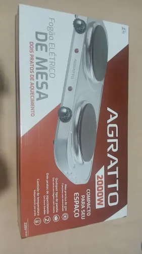 Fogão Elétrico de Mesa Agratto 2000W (2 Pratos) - Novo na Caixa!
