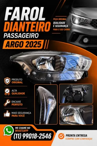 Farol dianteiro passageiro ARGO 2025