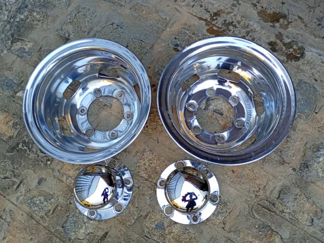 Par de carlota cromada para caminhão 3/4