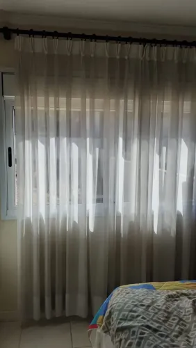 3 Cortinas longas+ 1 para WC 