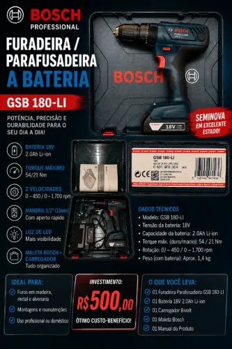 Furadeira/Parafusadeira Bosch