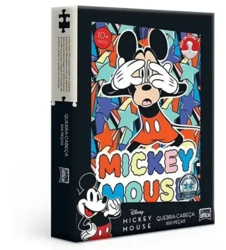 Quebra cabeça Mickey Mouse, 500 peças