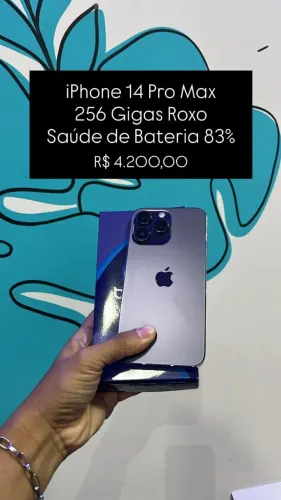 Aparelho Seminovo: iPhone 14 Pro Max 256GB - Em perfeito estado | Loja Física