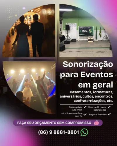 SOM PARA EVENTOS EM GERAL - ALUGAMOS!