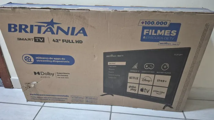Smart TV 42 Britânia Full HD - Nova na Caixa