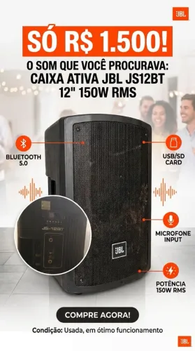 Caixa JBL Ativa JS12BT