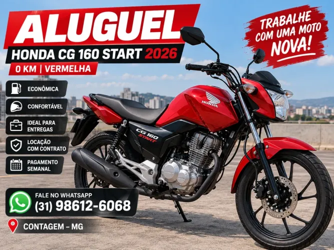 Locação de Moto Honda CG 160 Start 2026 0 KM