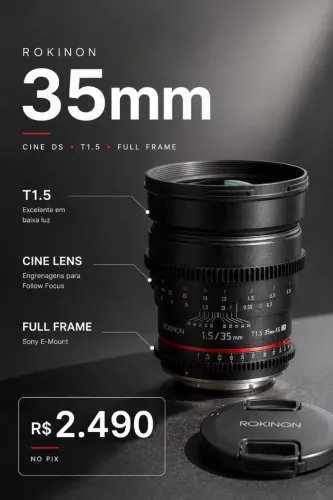 Lente Samyang Rokinon 35mm T1.5 Cine DS Canon EF Full Frame