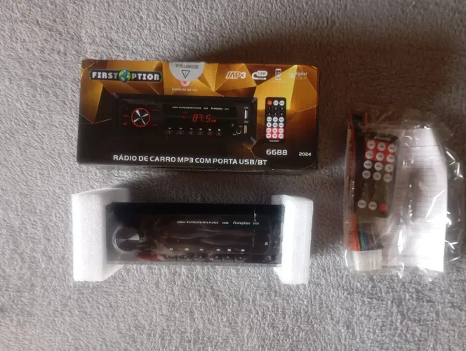 Toca CD Automotivo Bluetooth Completo Controle e Chicote Novo Na Caixa 