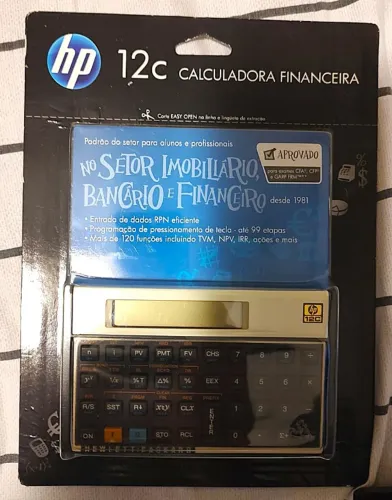 Calculadora Financeira HP 12C Gold - Nova na Embalagem Lacrada + Manuais
