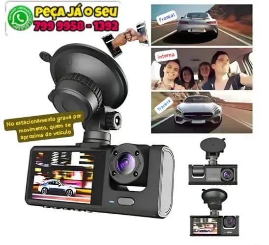 Camera de ré gravadora veicular, proteção, contra sinistros