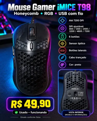 Mouser gamer imice T98