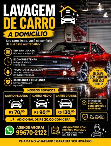 Limpeza de Carros a Domicilio