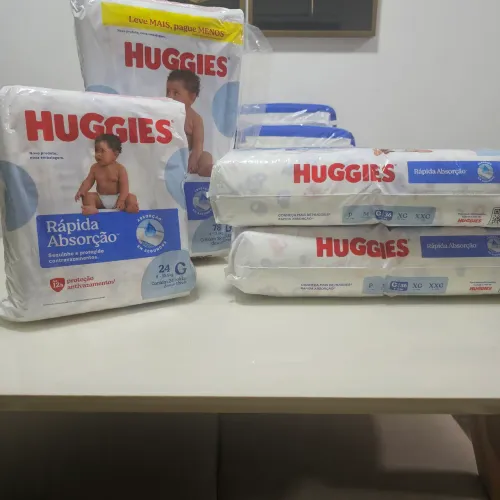 Kit Fralda Huggies - Tamanho G - 174 unidades