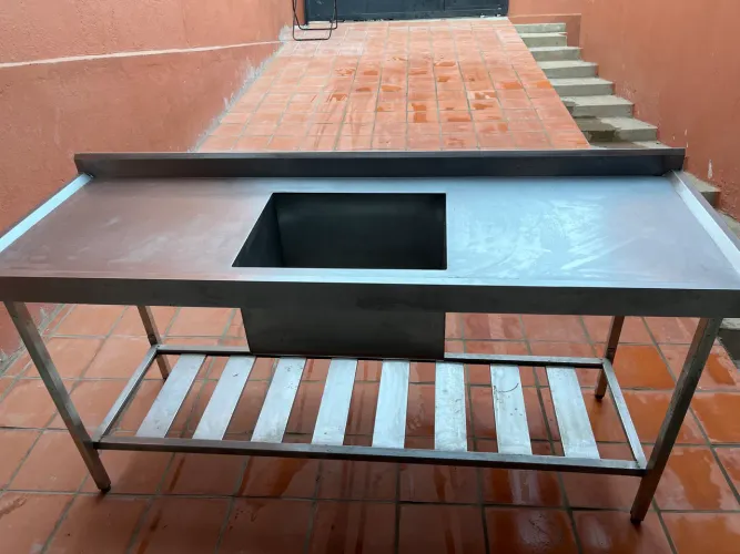 Pía inox 1,80 x 0,60