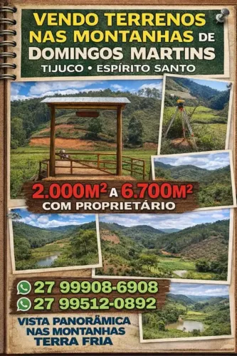 SÍTIO À VENDA EM DOMINGOS MARTINS - TERRA FRIA?Vista das Montanhas | Clima Frio, Parcelo