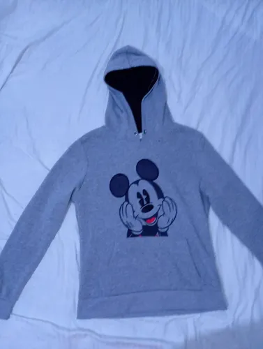 Moletom com capuz cinza Unissex do Mickey Disney, tamanho G