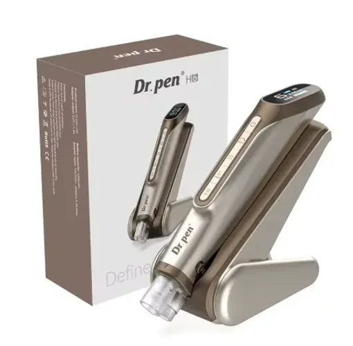 Dermaroller Caneta Dermapen Hydra Pen H6 c/Luz(Sem Fio) Gold