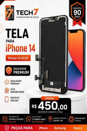 Tela OLED de reposição para iPhone 14