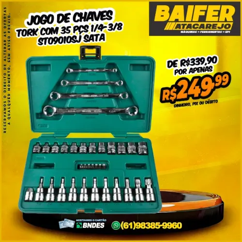 Jogo de Chaves Tork Com 35 Pçs ST09010SJ Sata