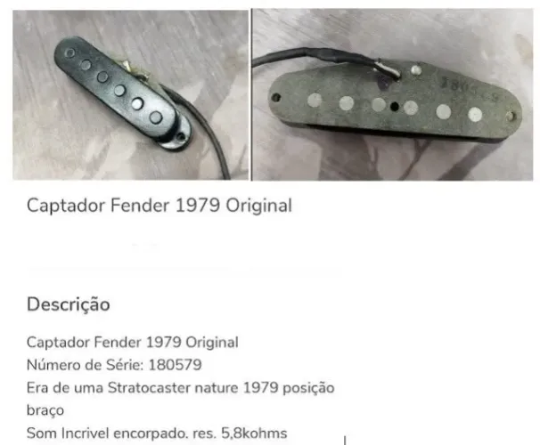Captador single Fender USA - 1979 (TORRANDO)