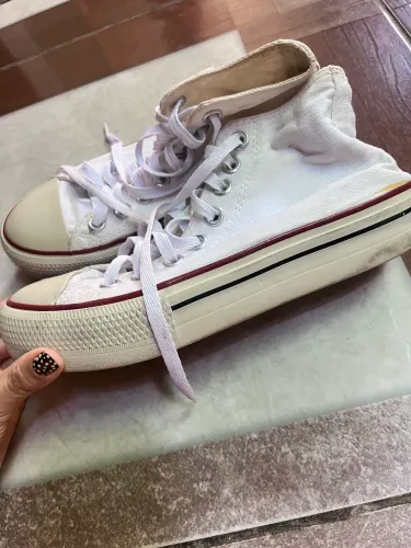 Tênis branco all star plataforma