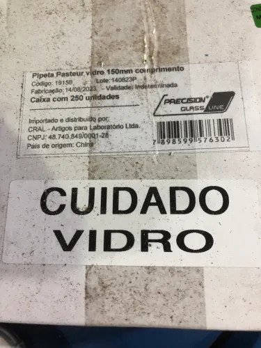 Pipeta Pasteur Vidro 150mm