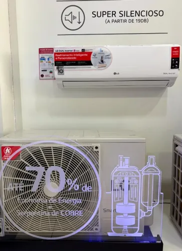 Ar Condicionado Split 127V - Inverter R-32 - Lg - Dual Voice + A.I - 12.000 Btus - Frio