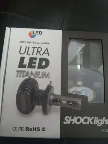 Led ultra led h4 schocklight nova na embalagem garantia instalado